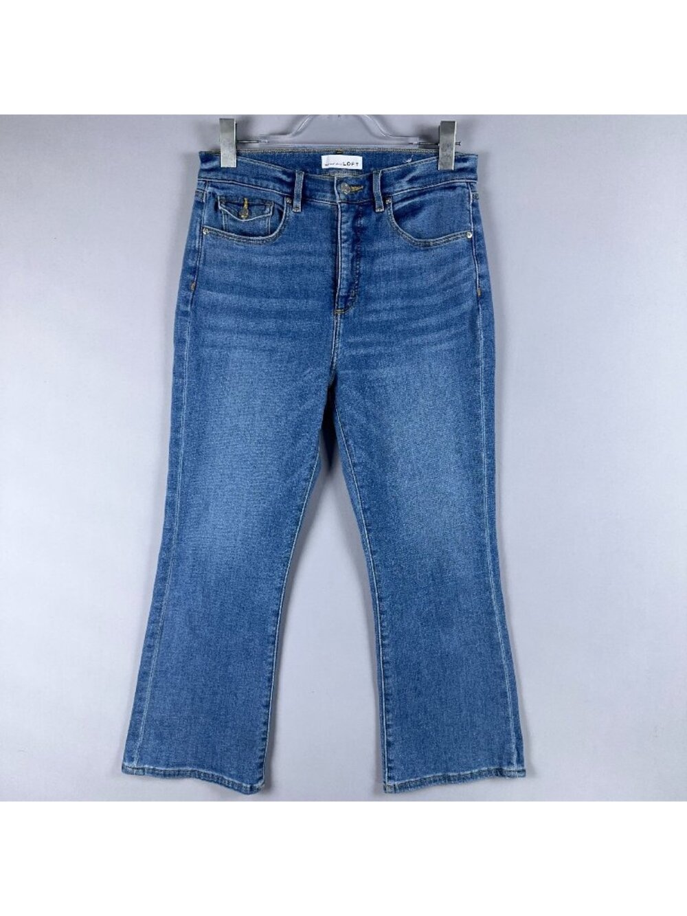 Ann Taylor Loft Jeans Womens Size 8 Blue Flare Leg High Rise Medium Wash